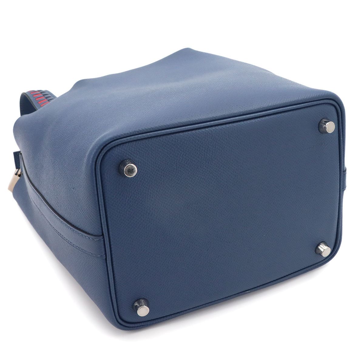 Picotin Lock PM Tressage Hand Bag Epsom Bleu Brighton Capucine
