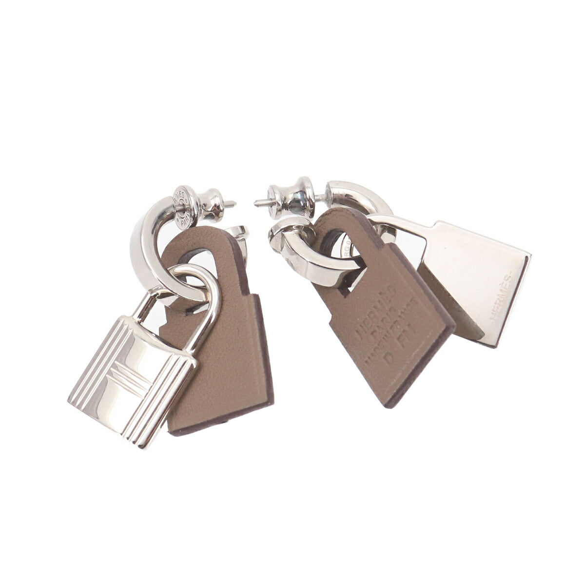 O'Kelly Earrings Swift Etoupe Silver Cadena motif