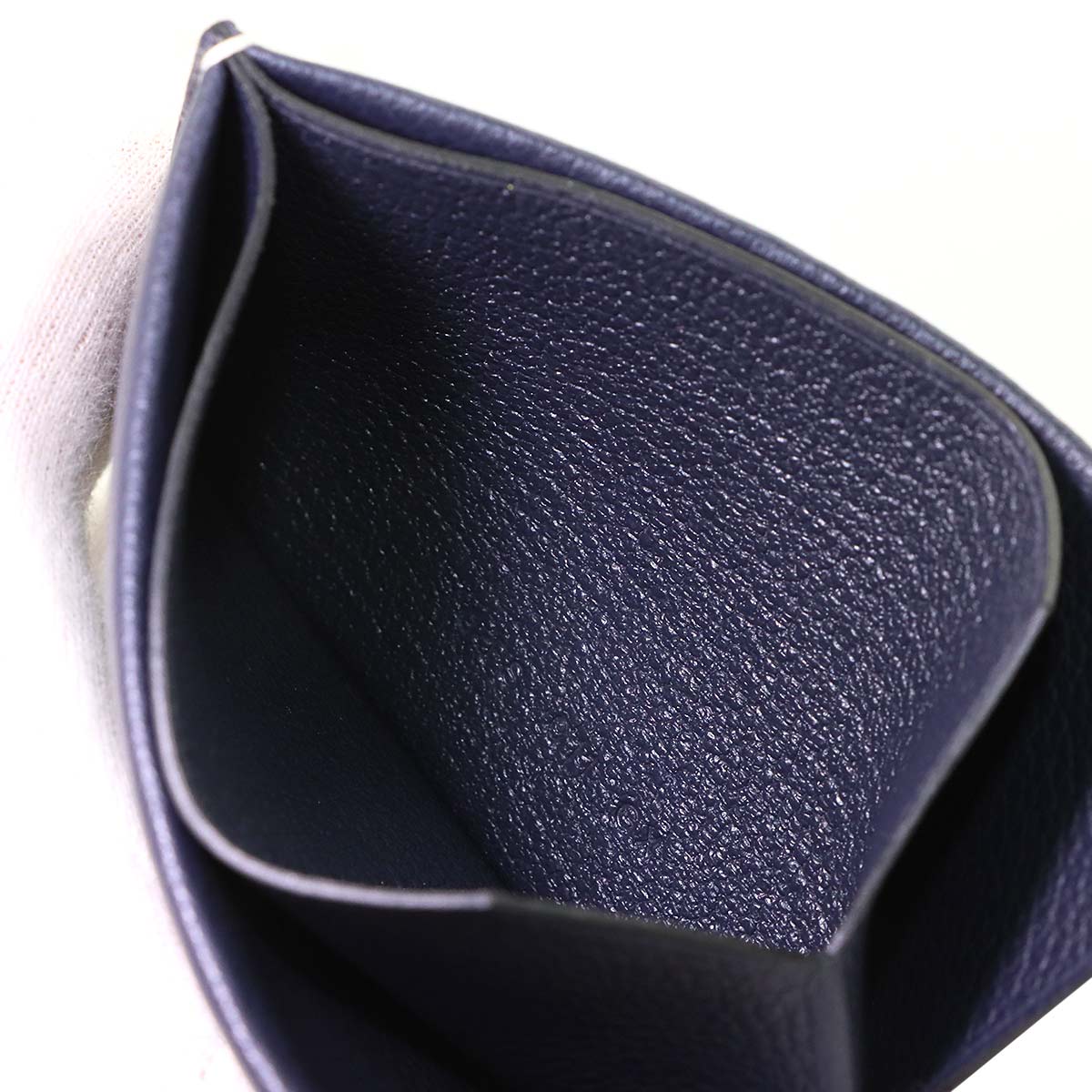 H Sellier Card Case Evercolor Bleu Nuit