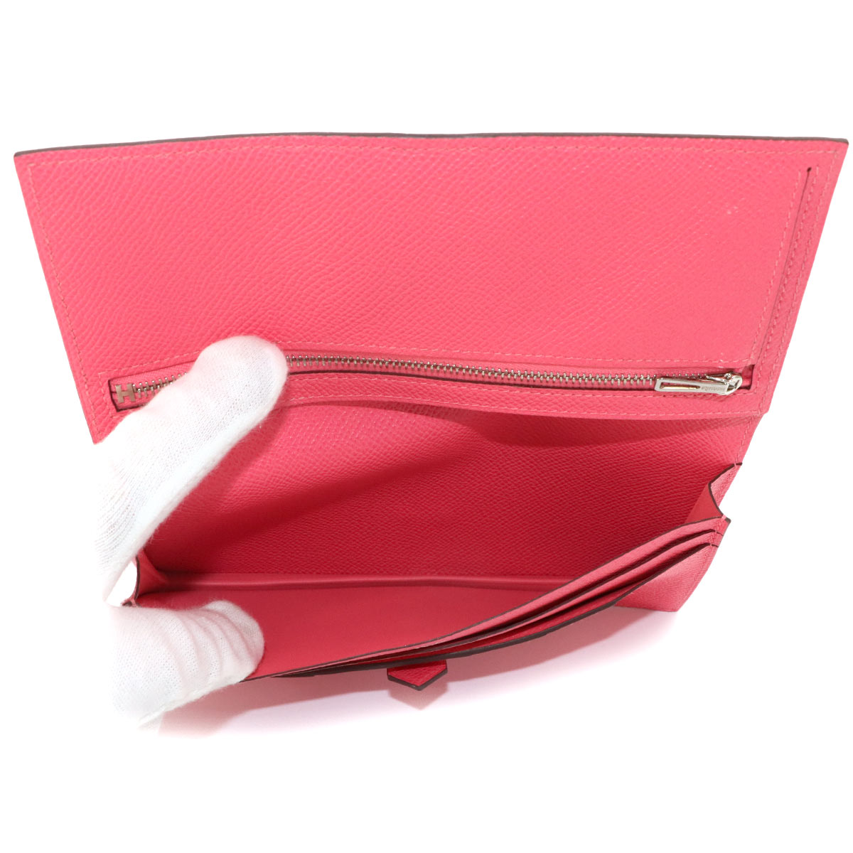 Bearn Souffle Long Wallet Veau Epsom Rose Azalee Purse