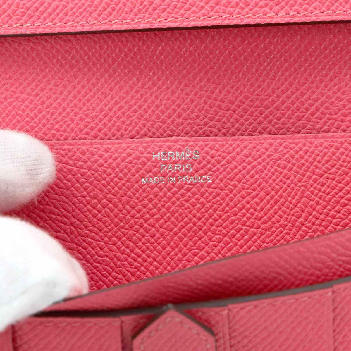 Bearn Souffle Long Wallet Veau Epsom Rose Azalee Purse