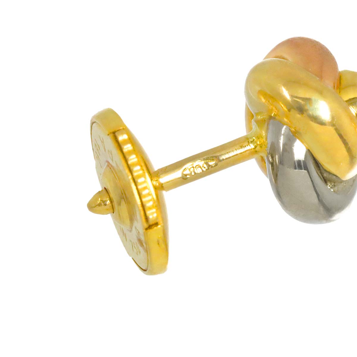 Trinity Sapphire Earrings Pierced 18K YG WG PG 750