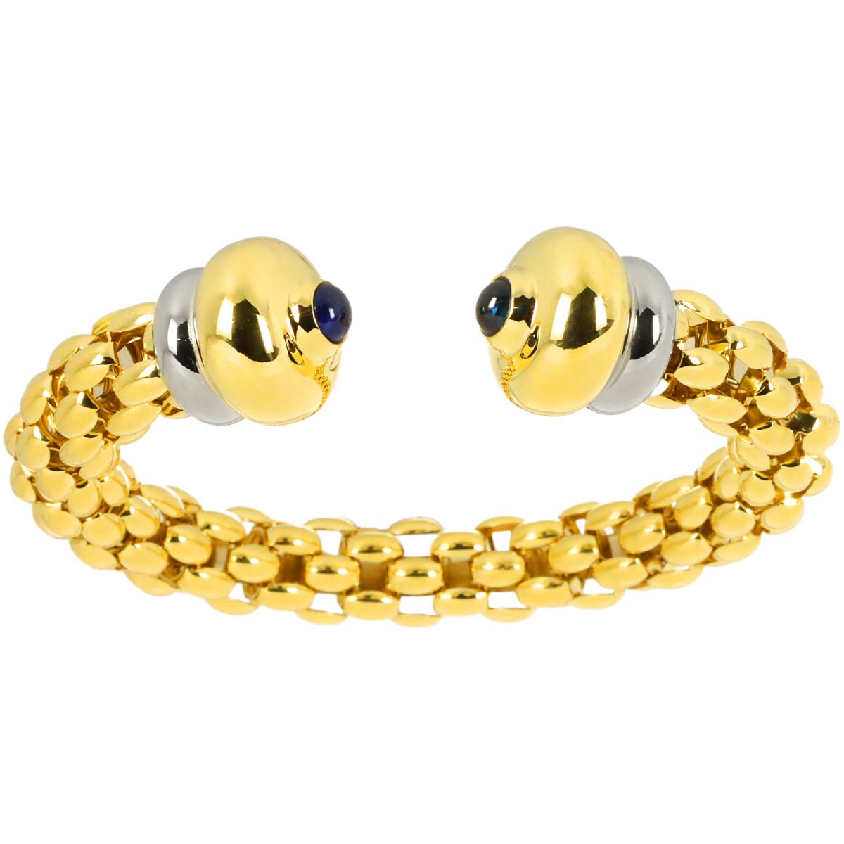 Flexit Sapphire Bracelet 18K YG WG Yellow White Gold 750
