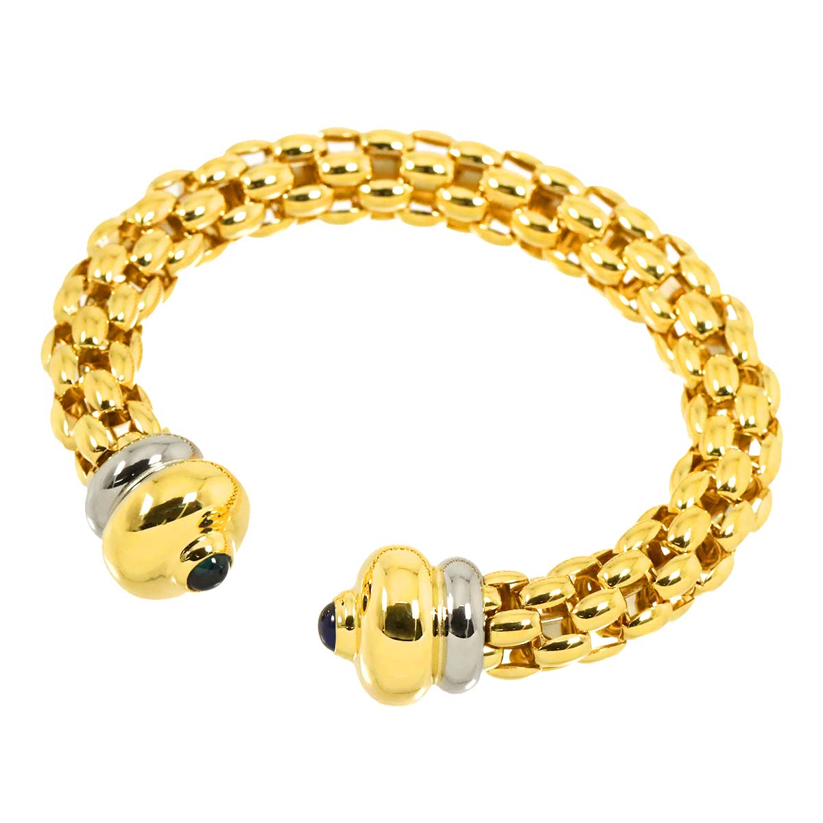 Flexit Sapphire Bracelet 18K YG WG Yellow White Gold 750