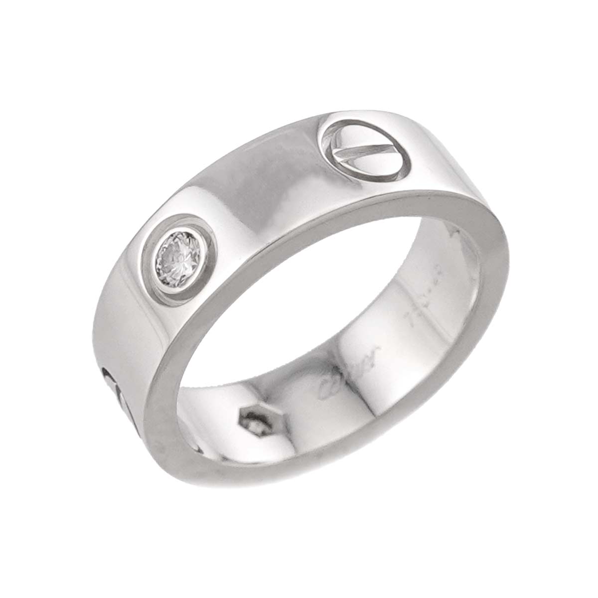 Love Classic Ring Diamond 3P 18K WG 750 size49 4.5-4.75(US)