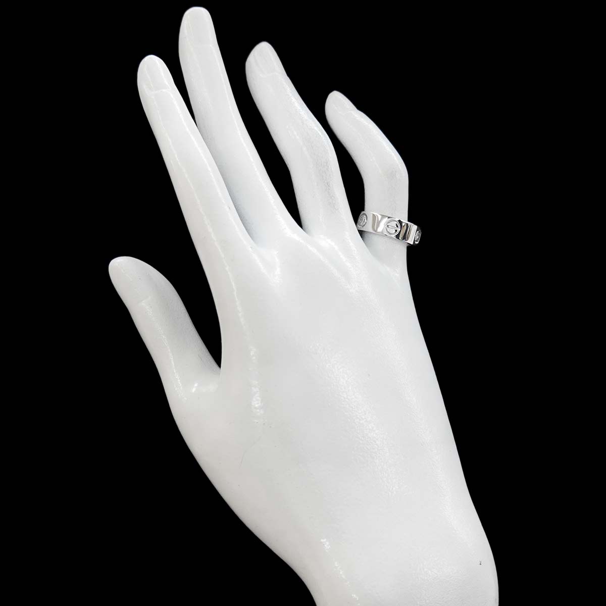 Love Classic Ring Diamond 3P 18K WG 750 size49 4.5-4.75(US)