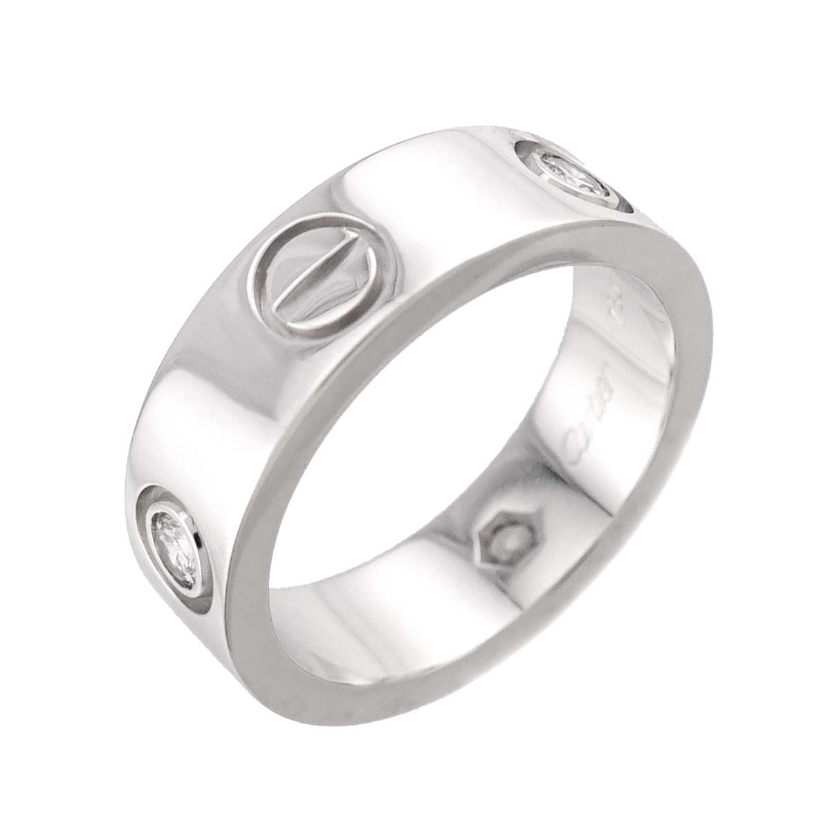 Love Classic Ring Diamond 3P 18K WG 750 size49 4.5-4.75(US)