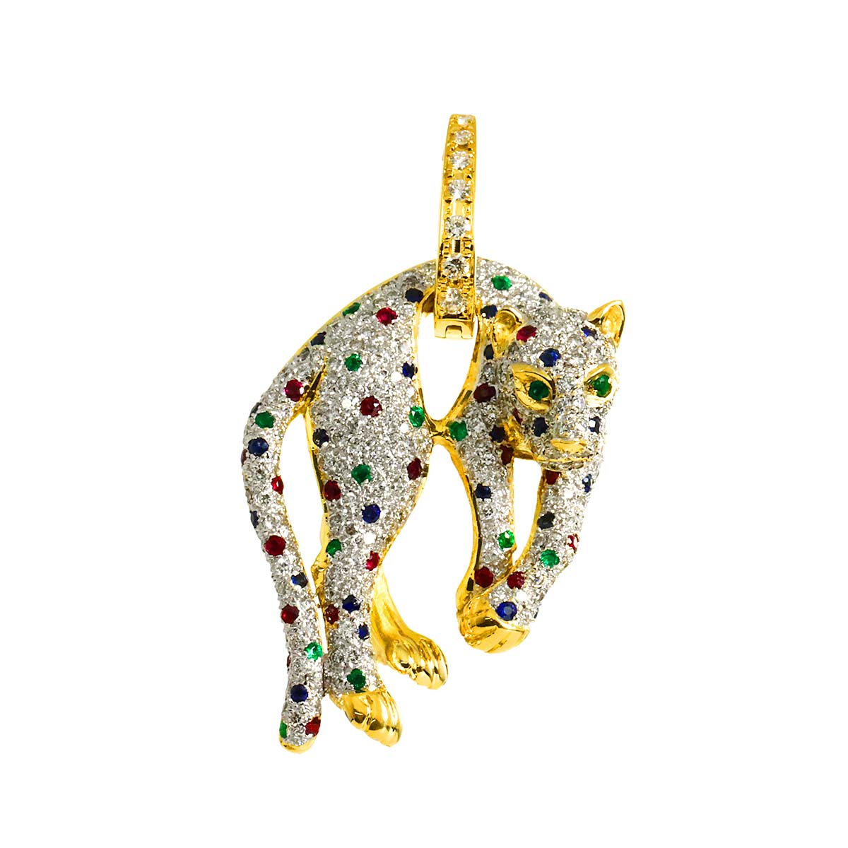 Diamond 1.75ct/0.15ct Multi Stone Pendant 18K YG Yellow Gold 750