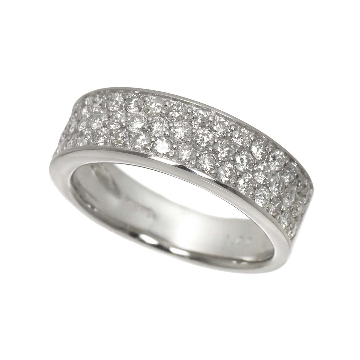 Diamond 1.00ct Ring 18K K18 WG White Gold size6(US)