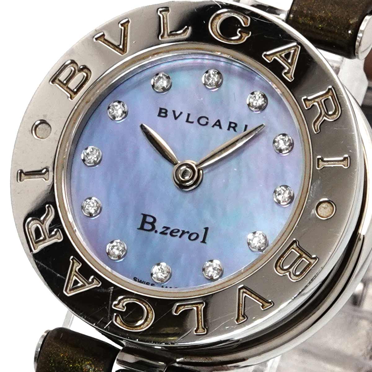 B-Zero1 BZ22S Bangle Watch Quartz Blue Shell Dial Ladies