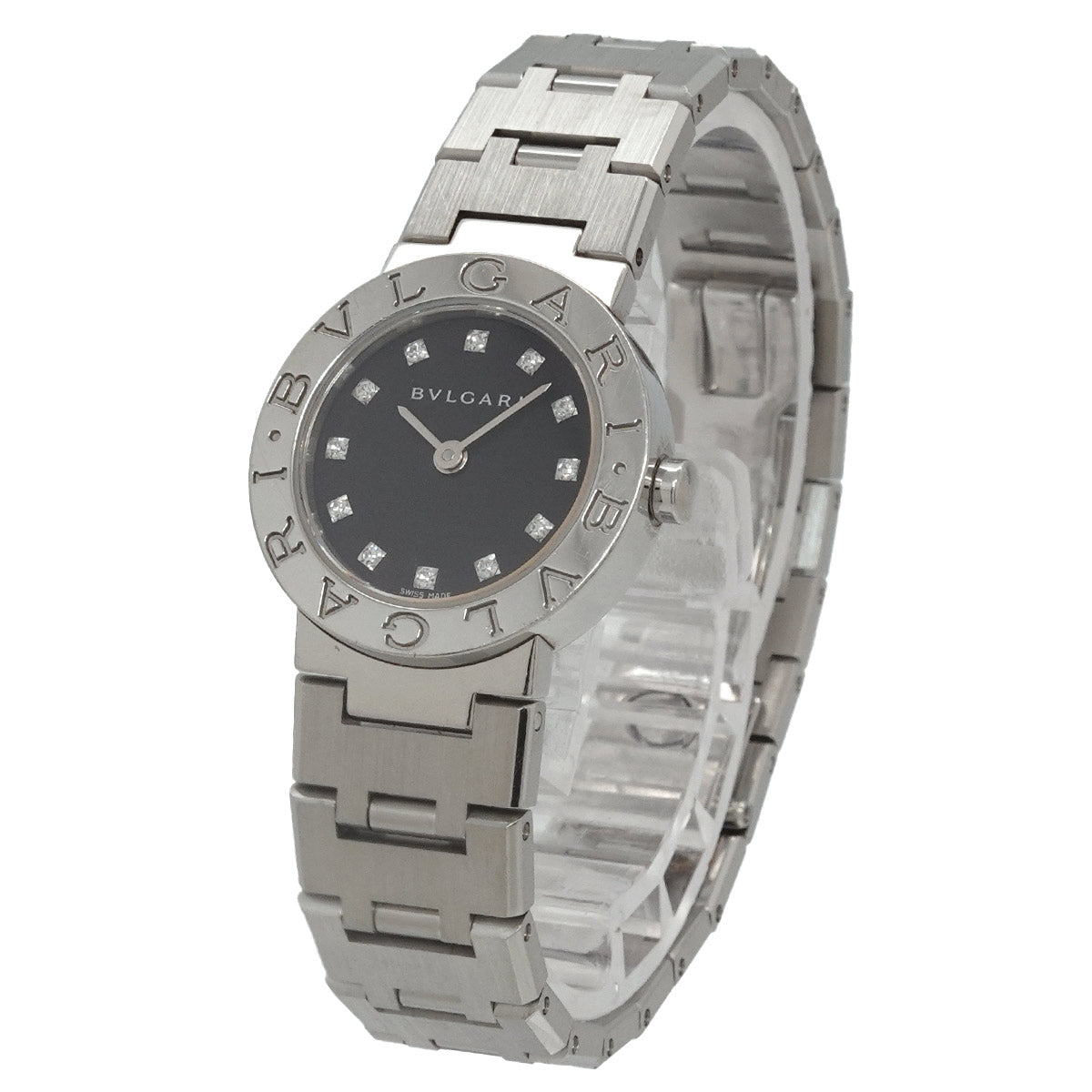 BVLGARIBVLGARI BB23SS 12P Diamond Quartz Silver Dial Ladies