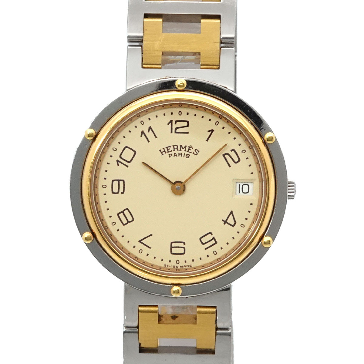 Clipper Quartz Cream Dial Date Mens Watch