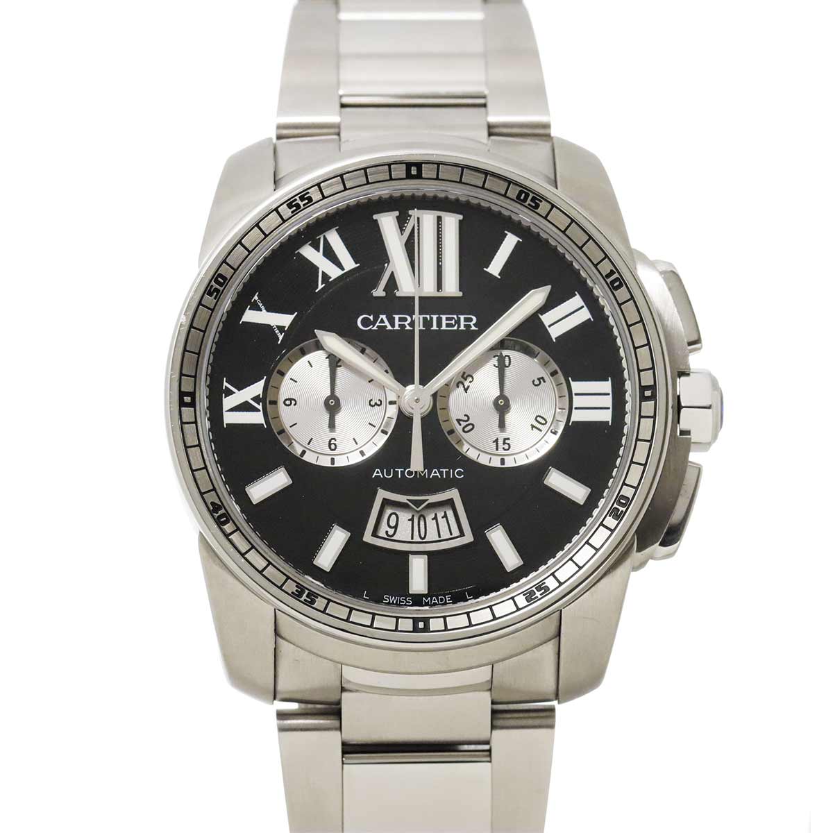 Calibre de Cartier W7100061 Automatic Black Dial Mens Watch