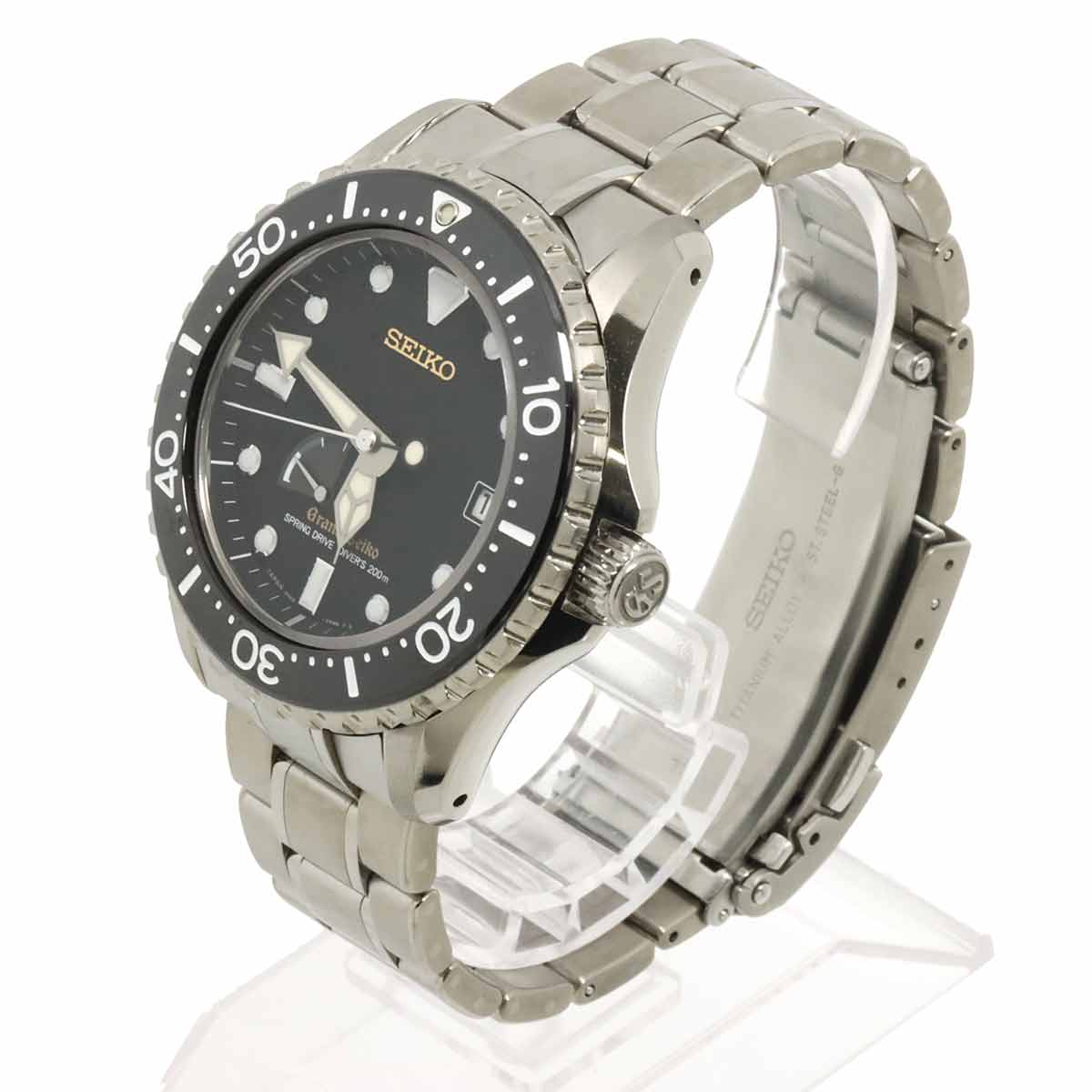 GRAND SEIKO Spring Drive SBGA031 Black Dial Date Mens Watch
