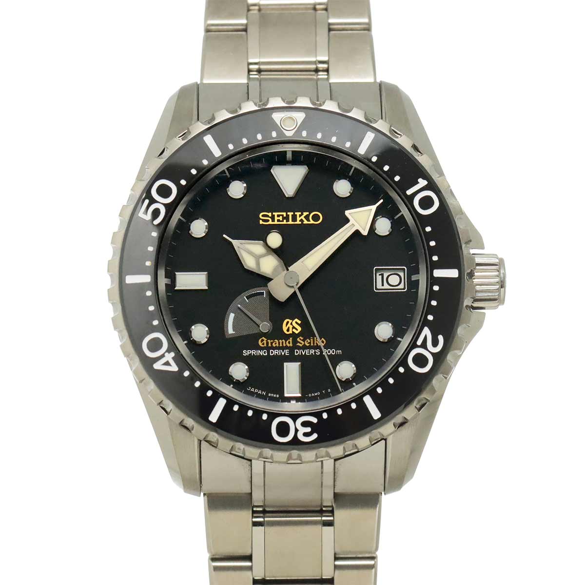 GRAND SEIKO Spring Drive SBGA031 Black Dial Date Mens Watch
