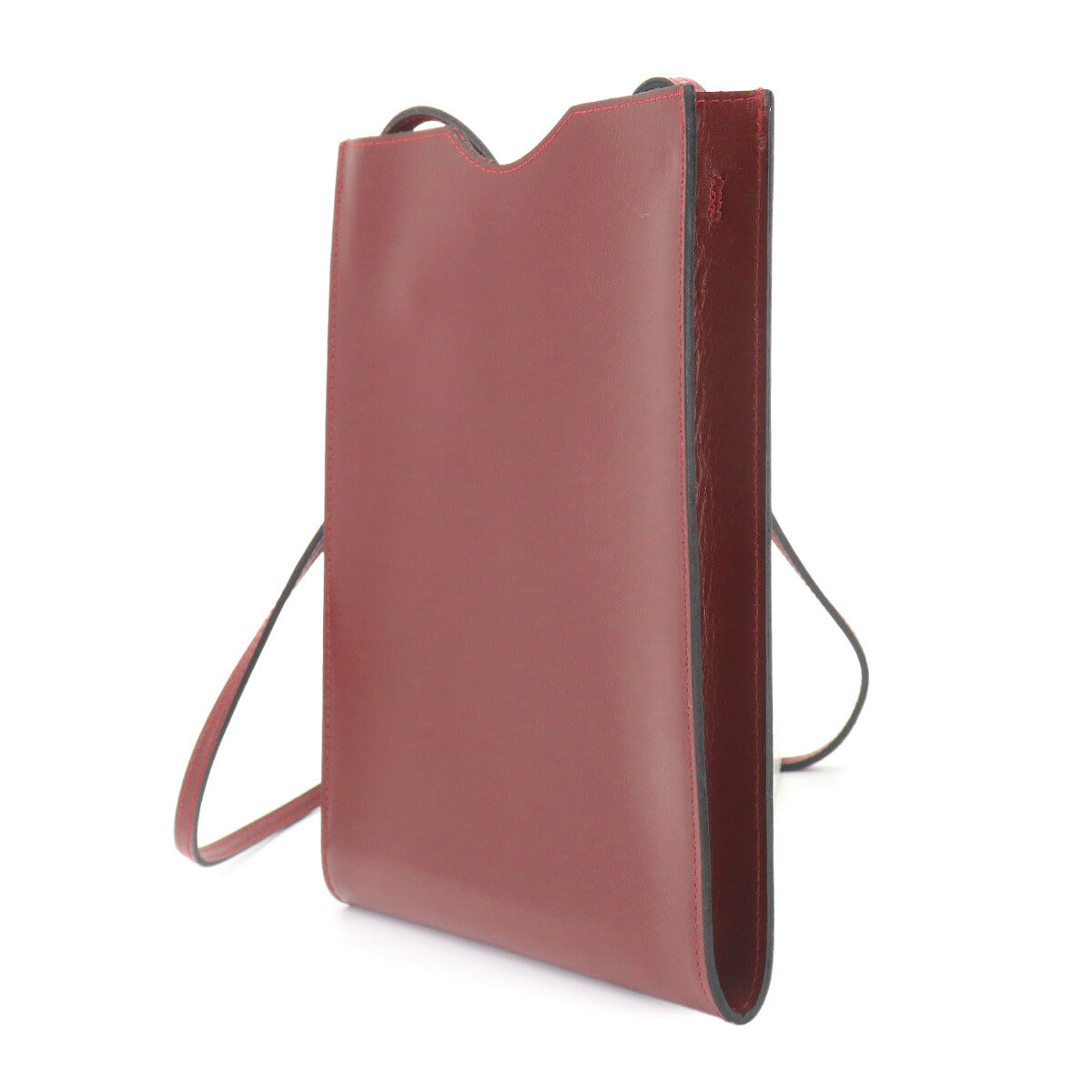 Onimaitou Shoulder Bag Box Calf Rouge H Purse Pochette