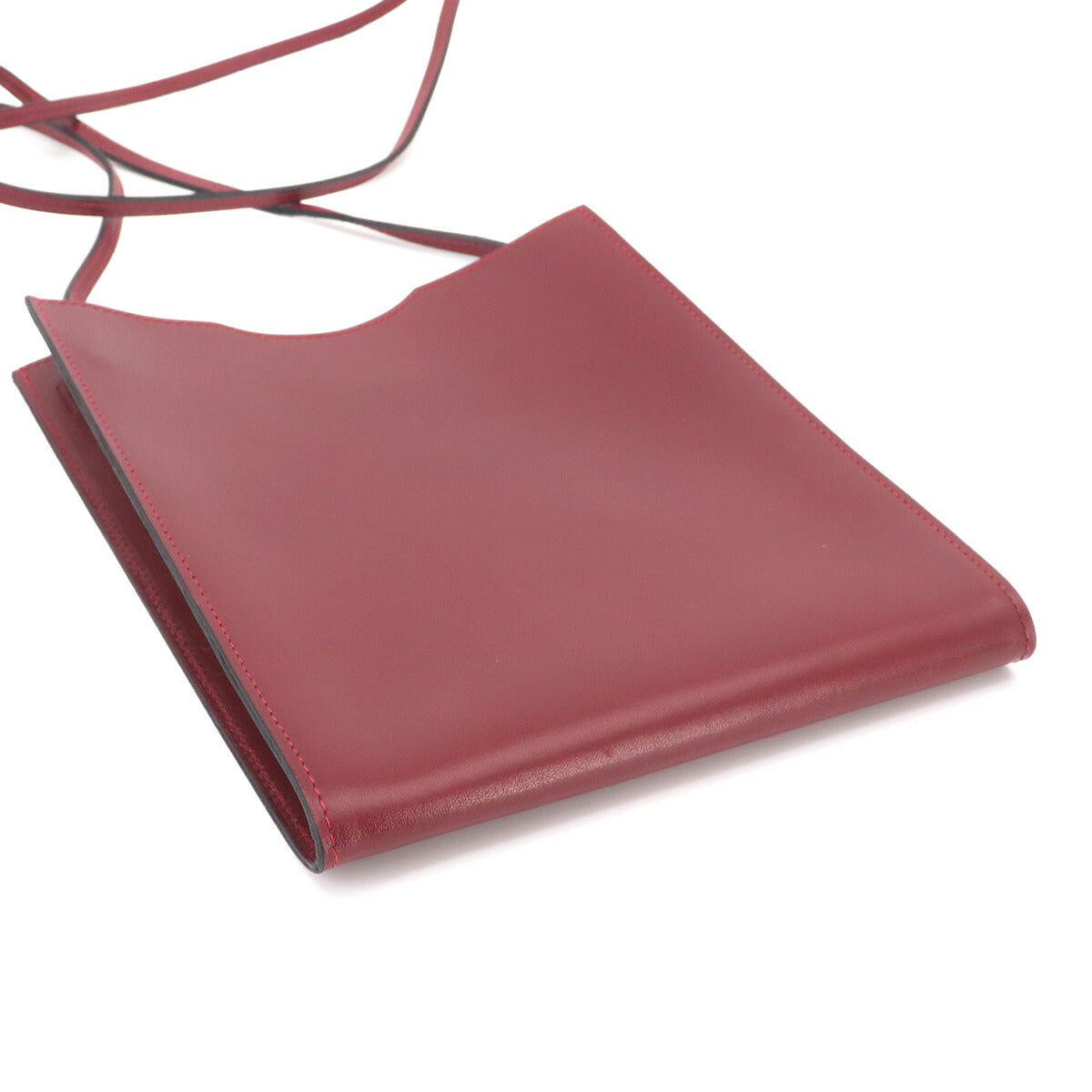Onimaitou Shoulder Bag Box Calf Rouge H Purse Pochette