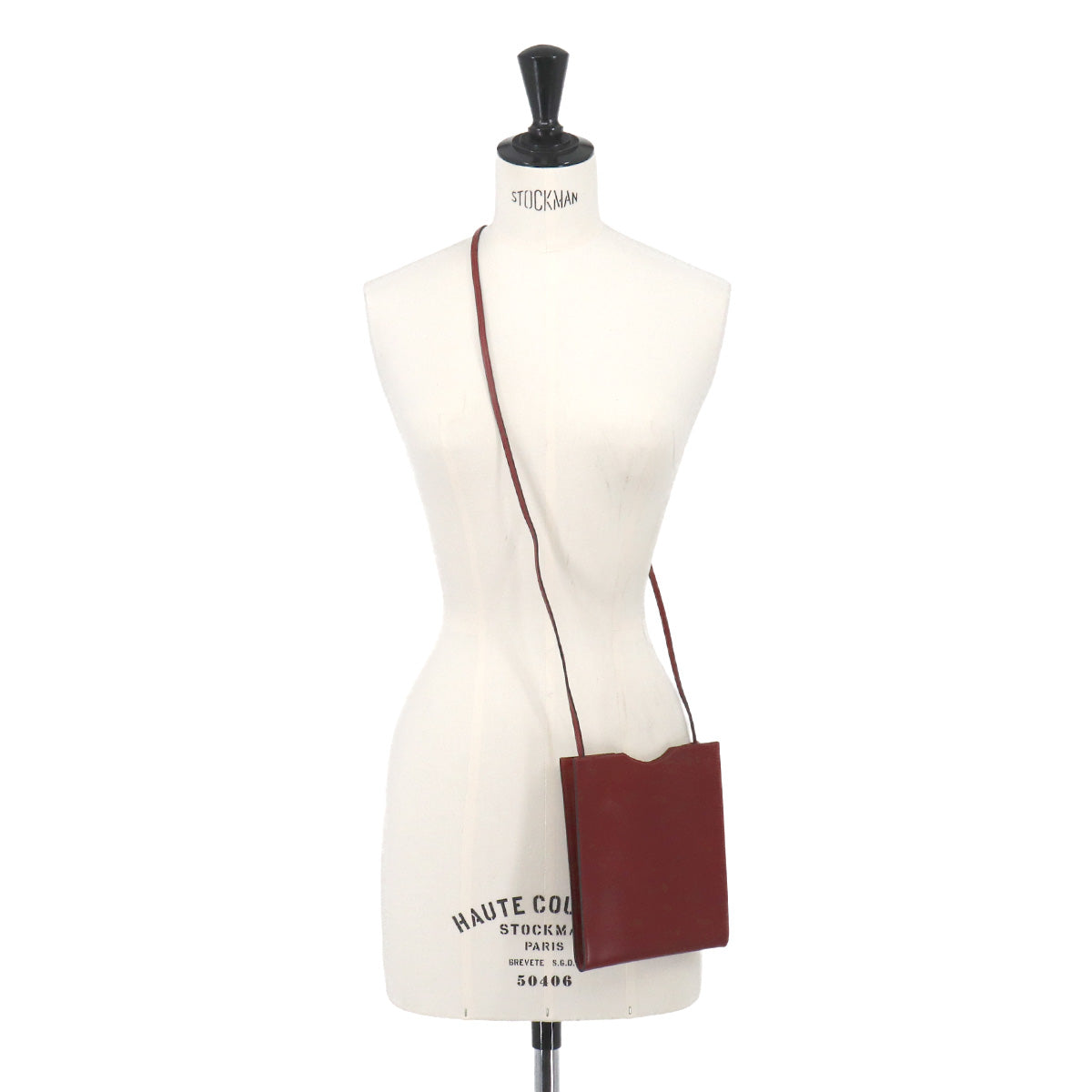Onimaitou Shoulder Bag Box Calf Rouge H Purse Pochette