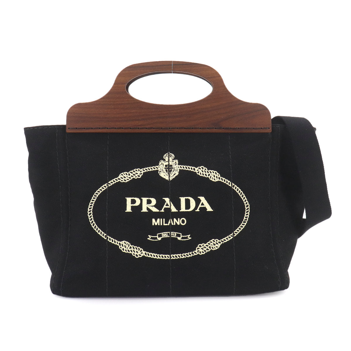 Canapa Hand Shoulder Bag Canvas Nero 1BG350 Black Purse