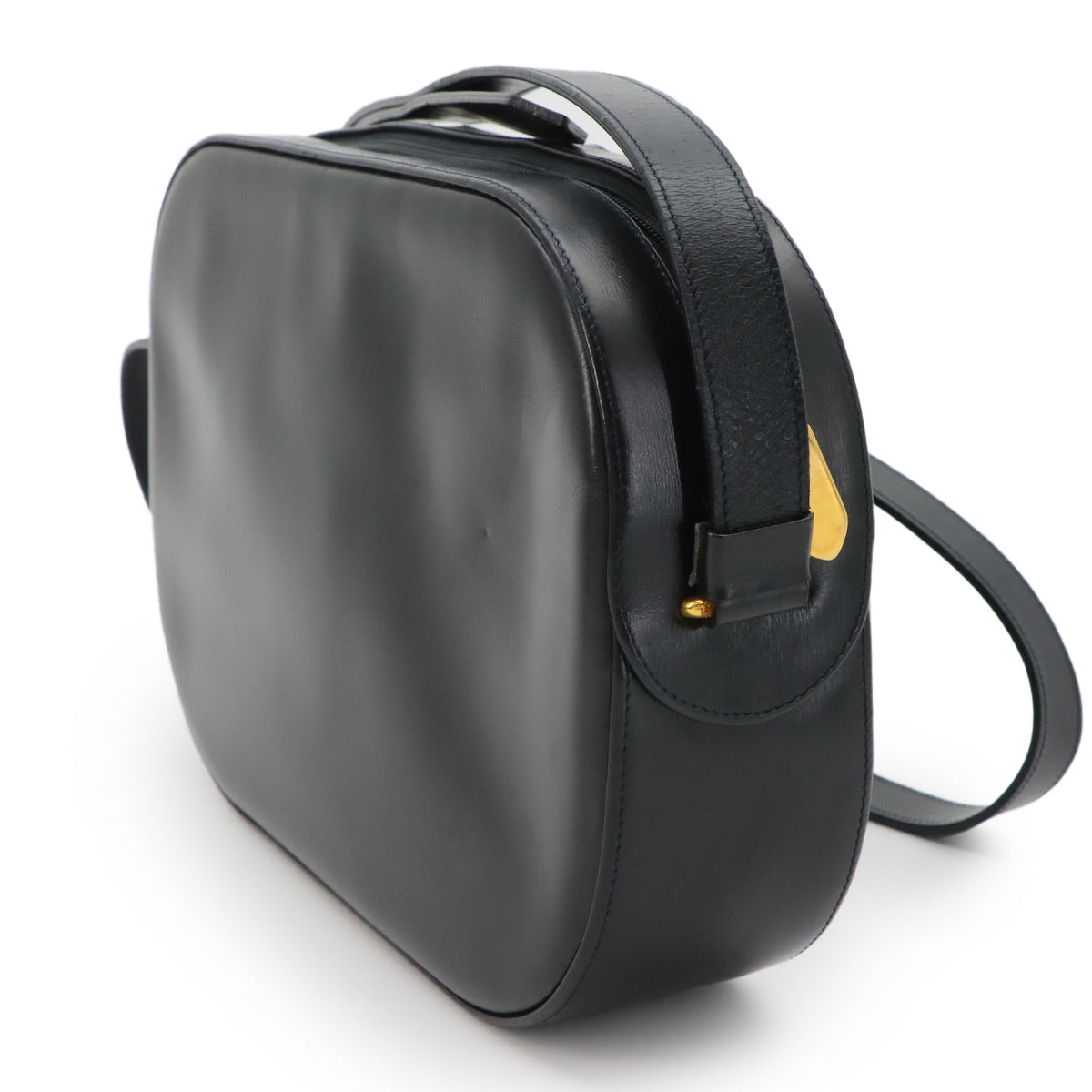 Sapphire Line S DE CARTIER Shoulder Bag Leather Navy Vintage