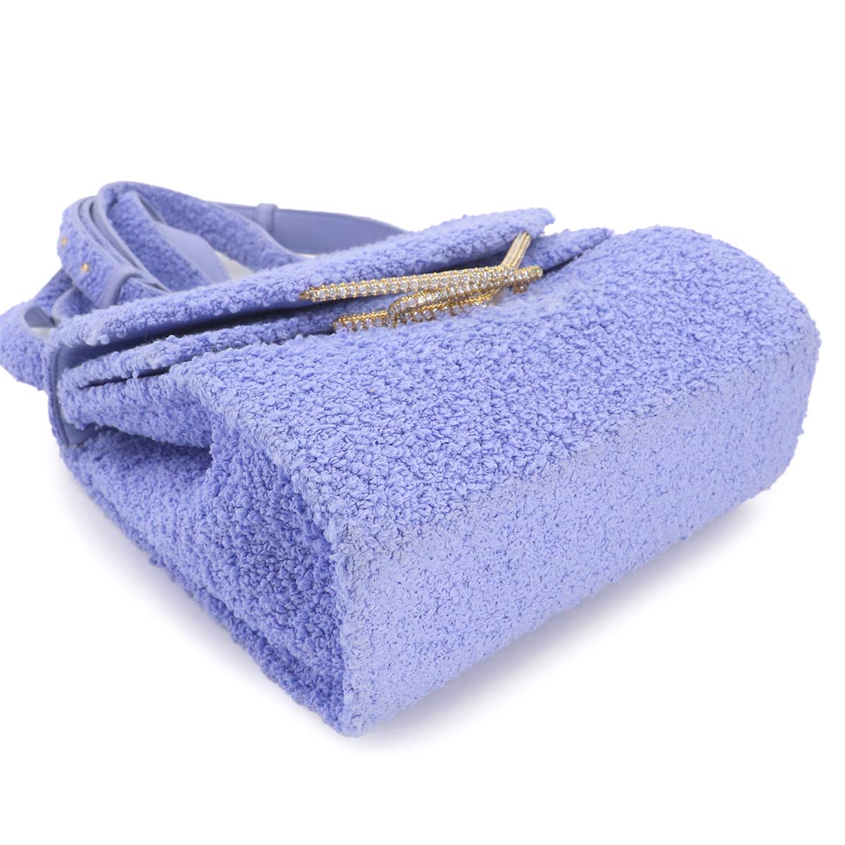 The Clip Shoulder Bag Boucle fabric Perwinkle