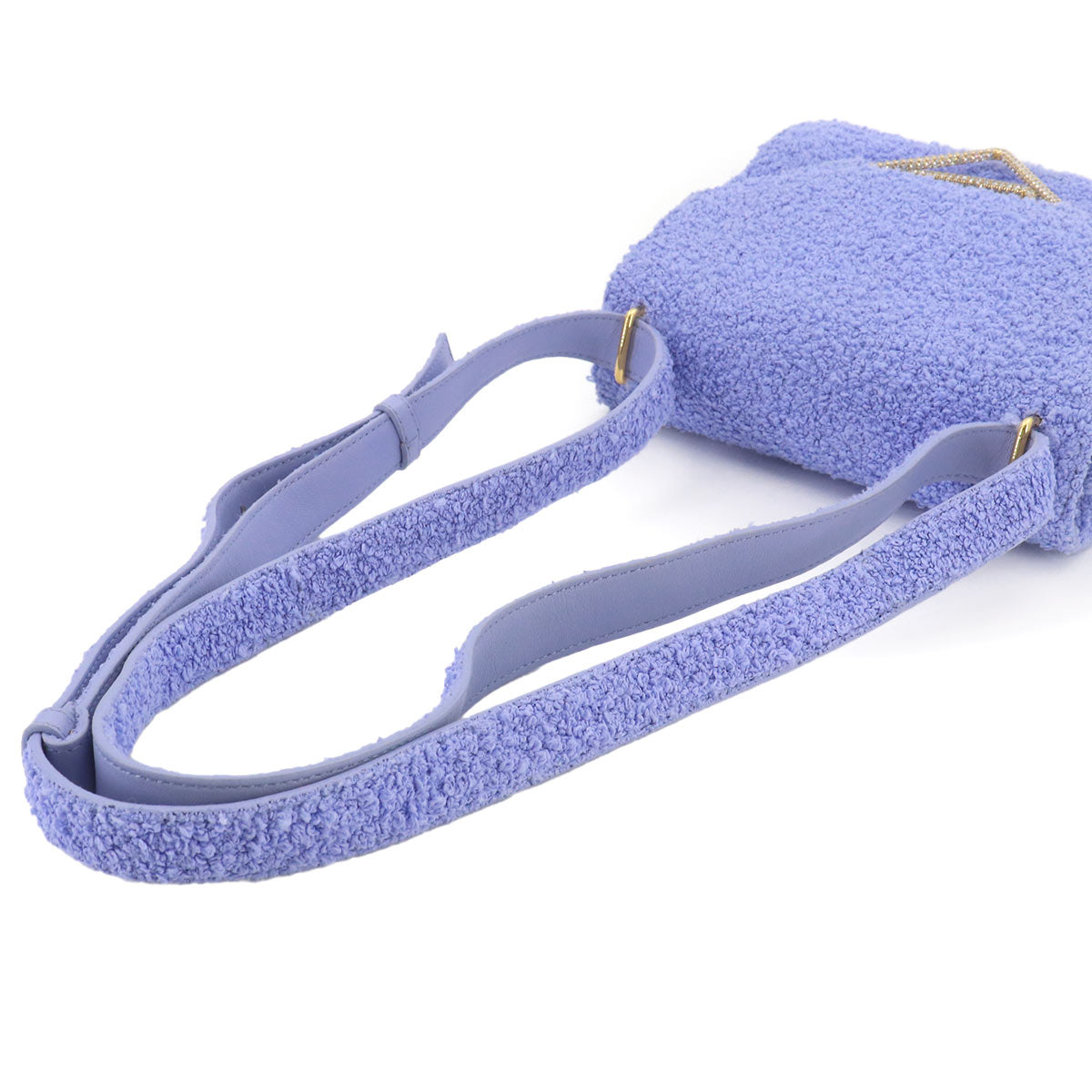 The Clip Shoulder Bag Boucle fabric Perwinkle