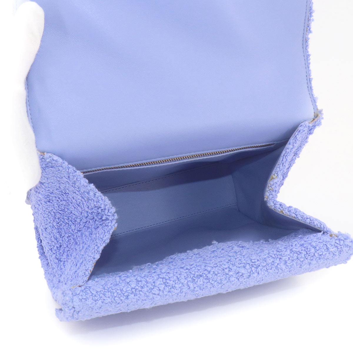 The Clip Shoulder Bag Boucle fabric Perwinkle
