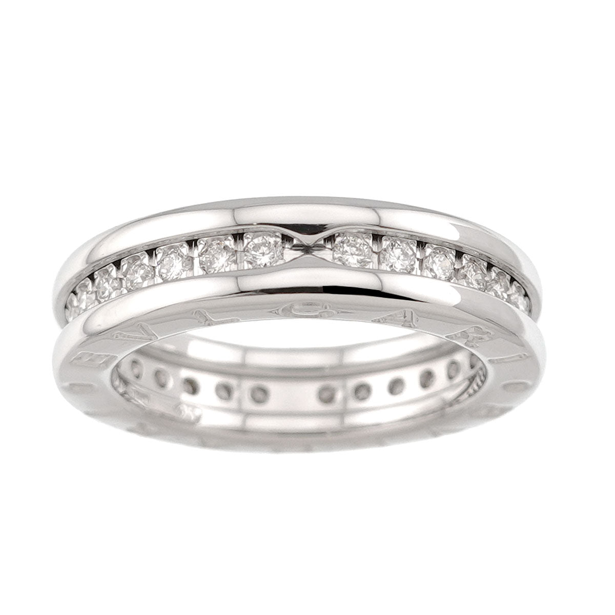 B-zero1 1Band Diamond Ring 18K WG 750 size49 4.5-4.75(US)