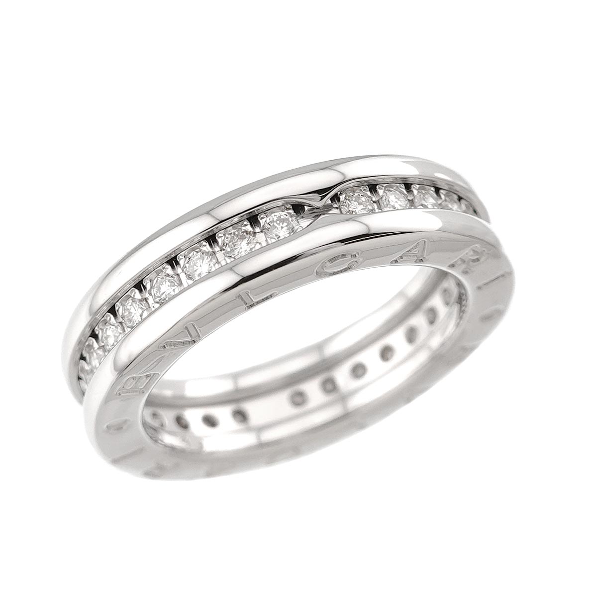 B-zero1 1Band Diamond Ring 18K WG 750 size49 4.5-4.75(US)