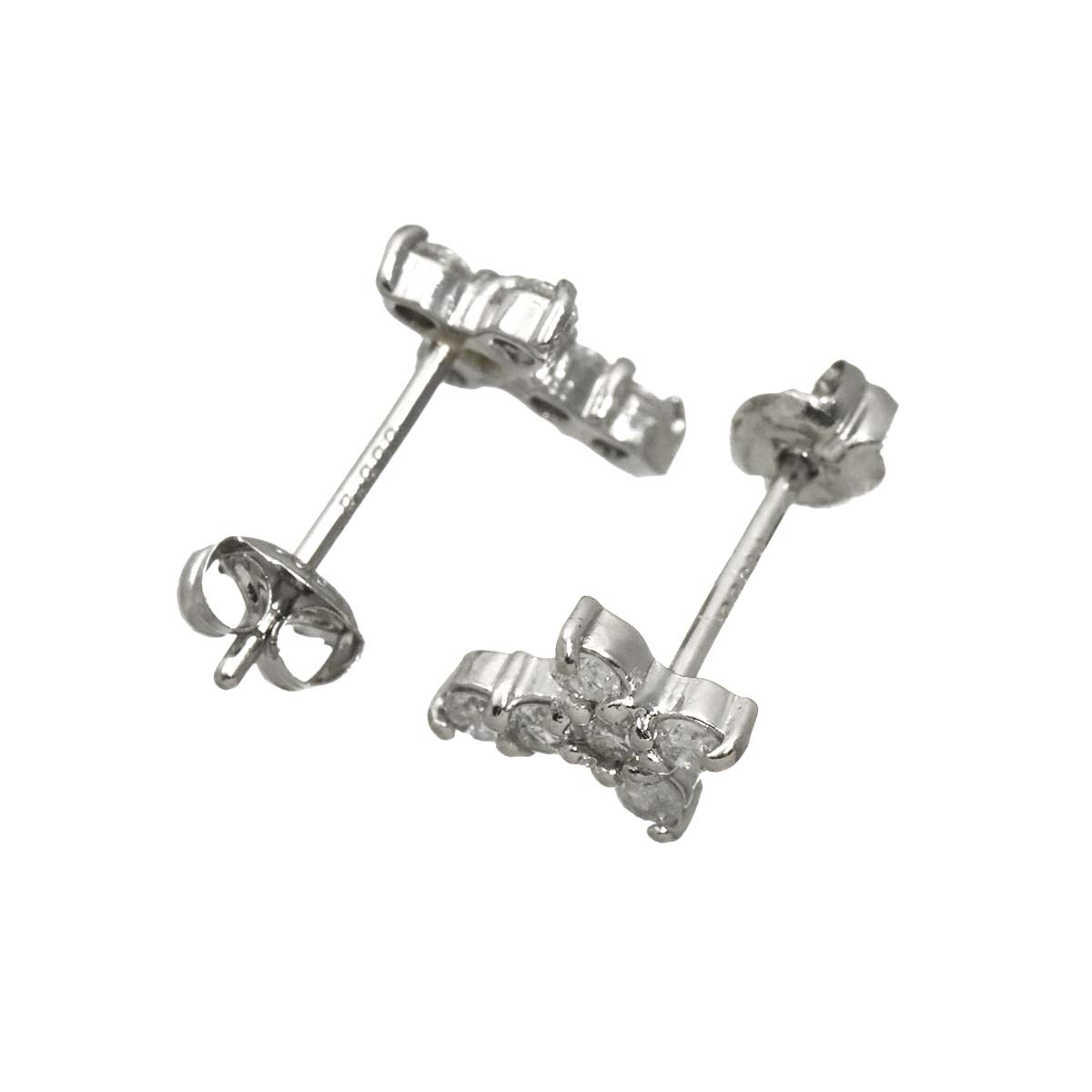 Diamond 0.15ct/0.15ct Earrings Pierced Pt Platinum