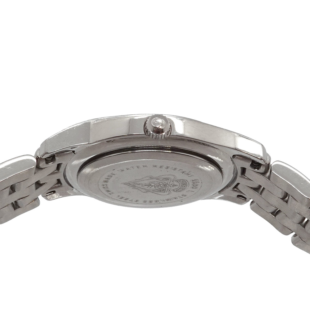 5500L 11P Diamond Quartz White Shell Dial Watch