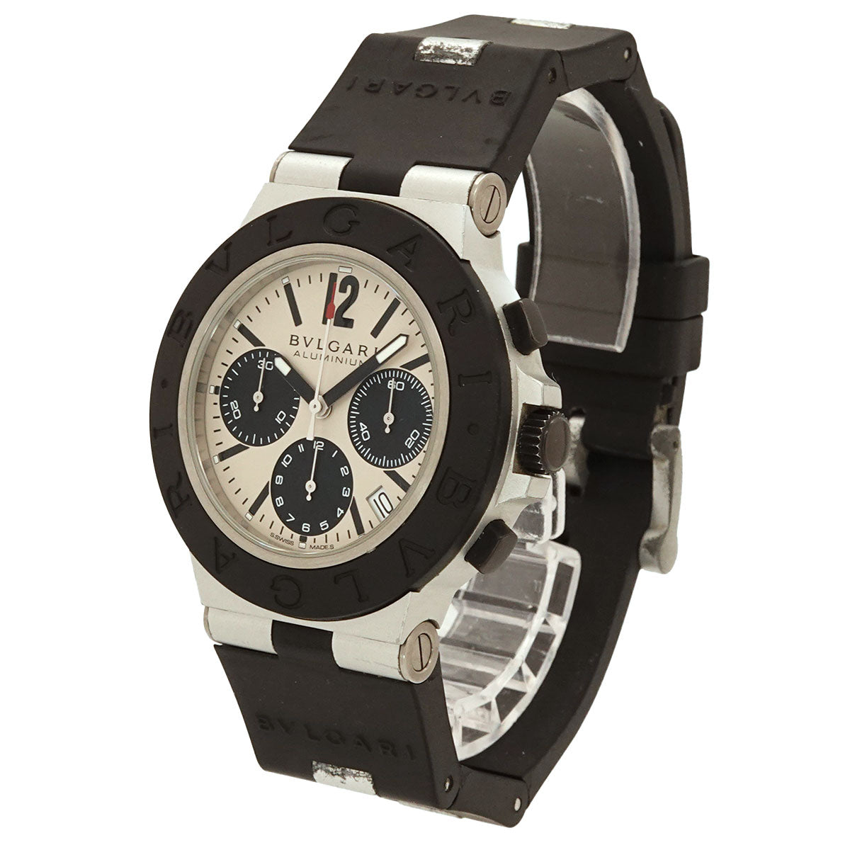 Aluminum BB40ATCH Chronograph Date Silver Black Dial Mens