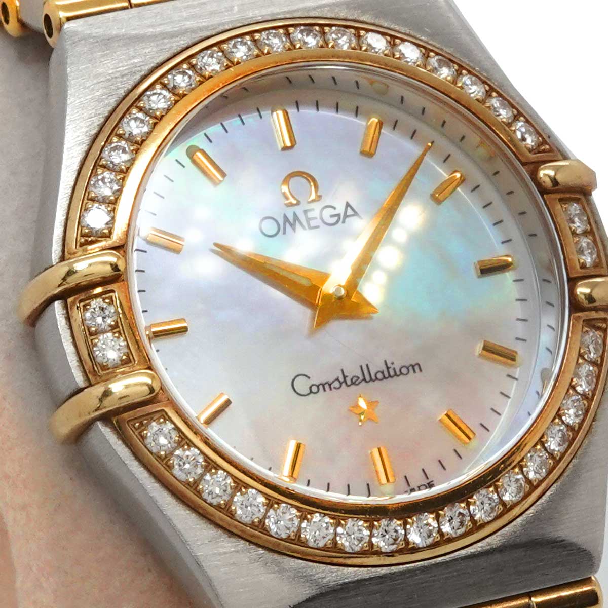 Constellation My Choice Diamond Bezel YG White Shell