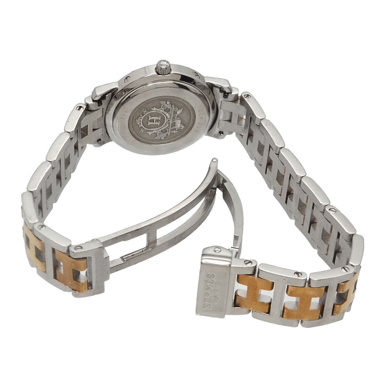 Clipper Two Tone CL4 220 Quartz Date cream Dial Ladies Watch