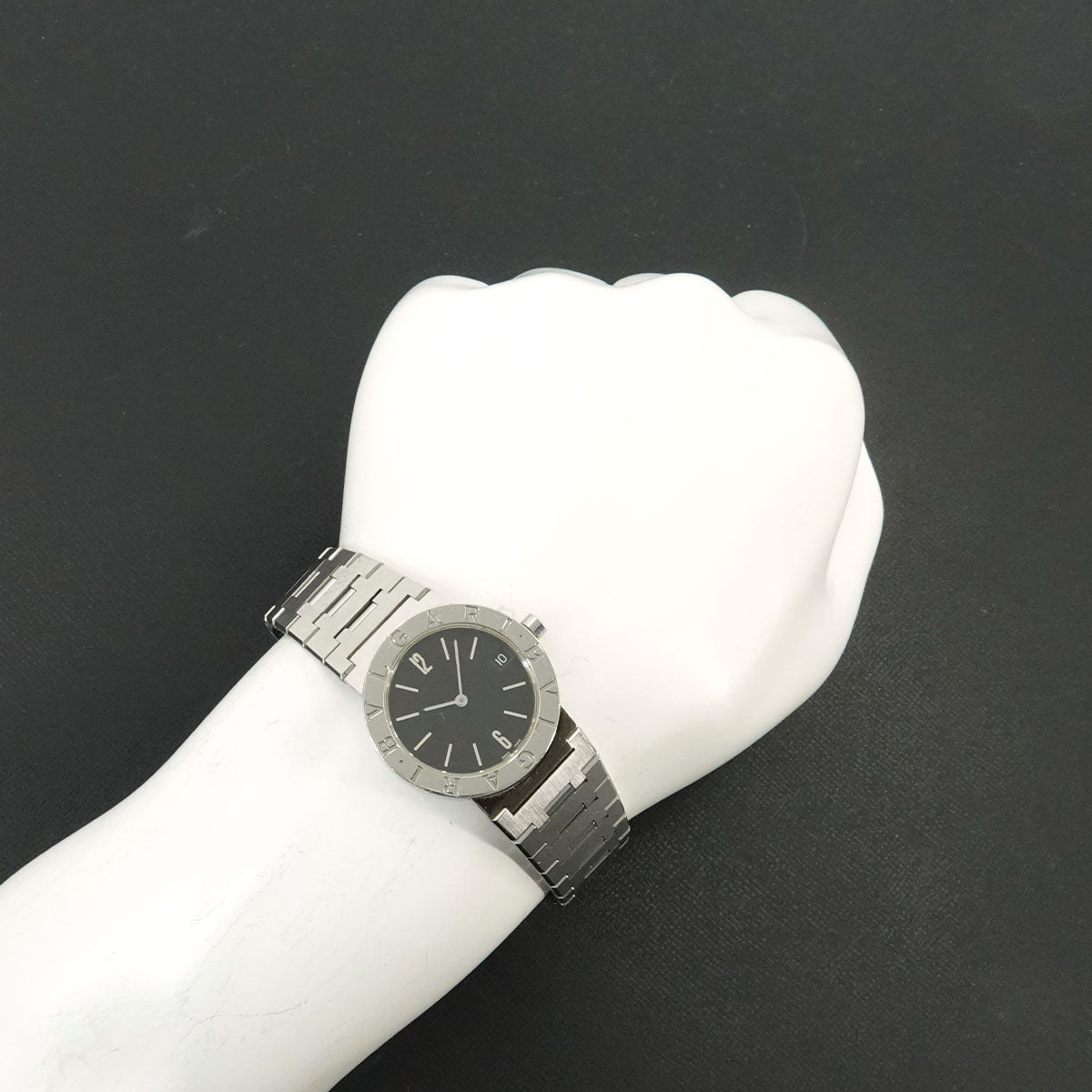 BVLGARIBVLGARI BB30SS Quartz Date Black Dial Boys Watch