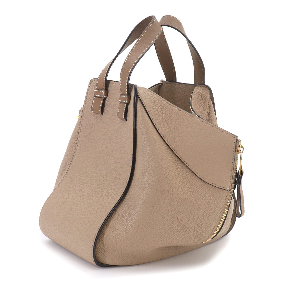 Hammock Small Hand Shoulder Bag Leather Beige Brown Purse