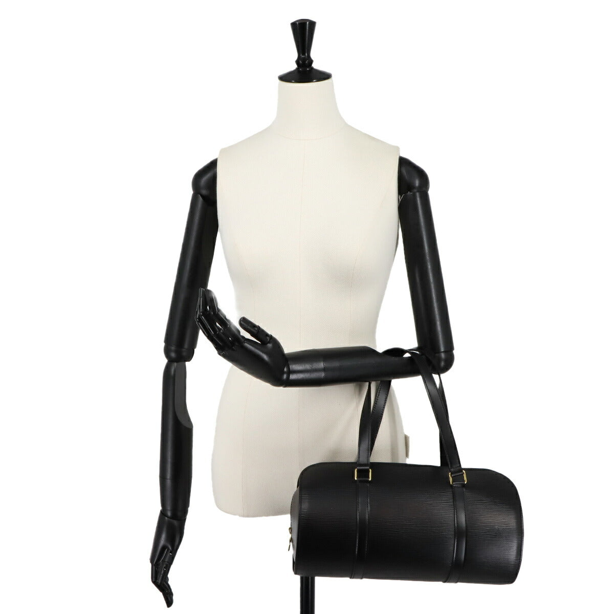 Epi Soufflot Hand Bag Leather Noir M52222 Purse