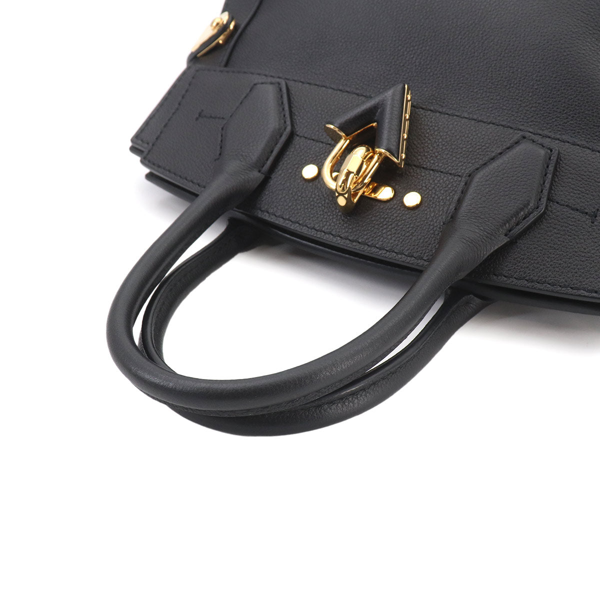 Steamer PM Hand Shoulder Bag Leather Black M21273