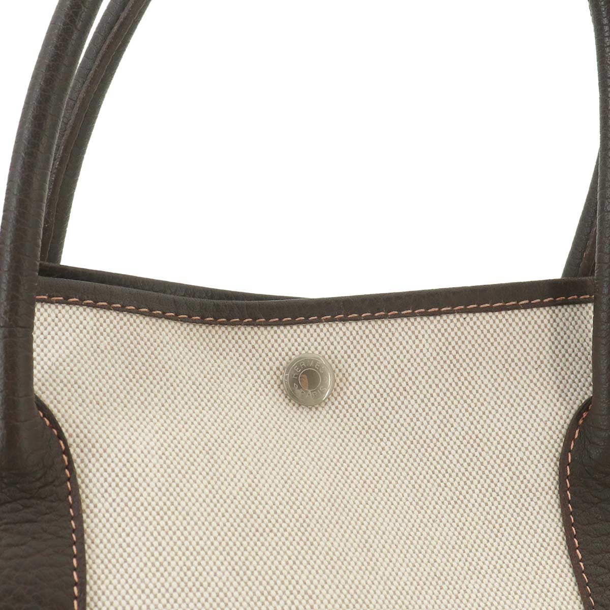 Garden Party 43 GM Tote Bag Toile H Negonda Natural Marron
