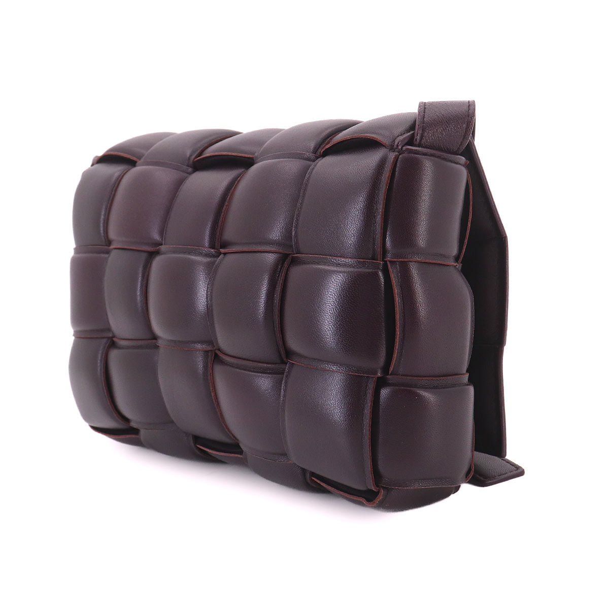 Intrecciato Padded Cassette Shoulder Bag Purple 591970