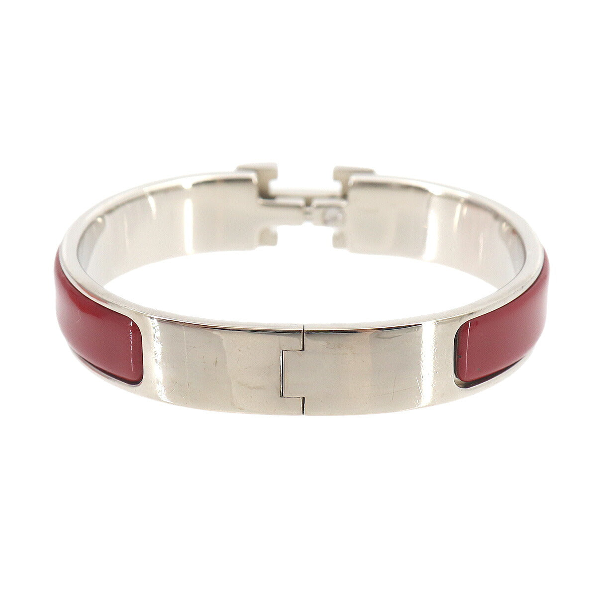 Clic H PM Bangle Silver Red