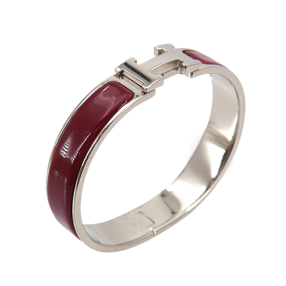 Clic H PM Bangle Silver Red