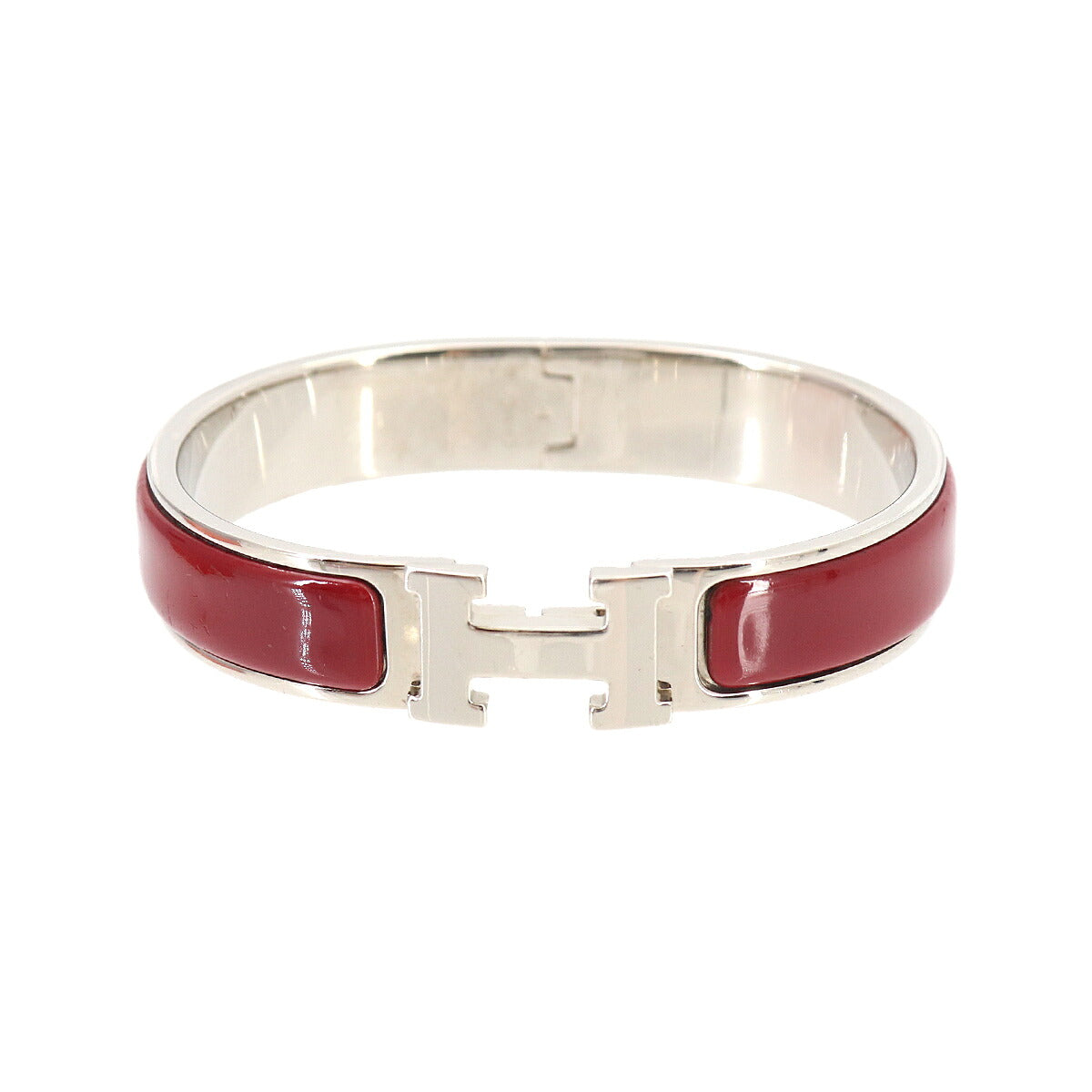 Clic H PM Bangle Silver Red