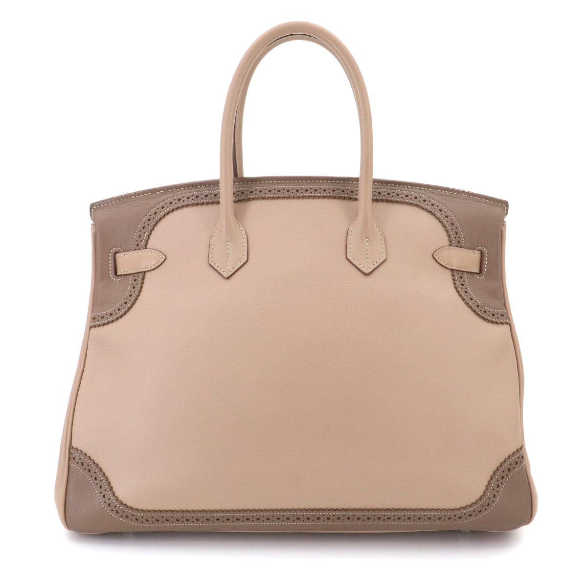 Birkin 35 Ghillies Swift Argile Etoupe Hand Bag Purse