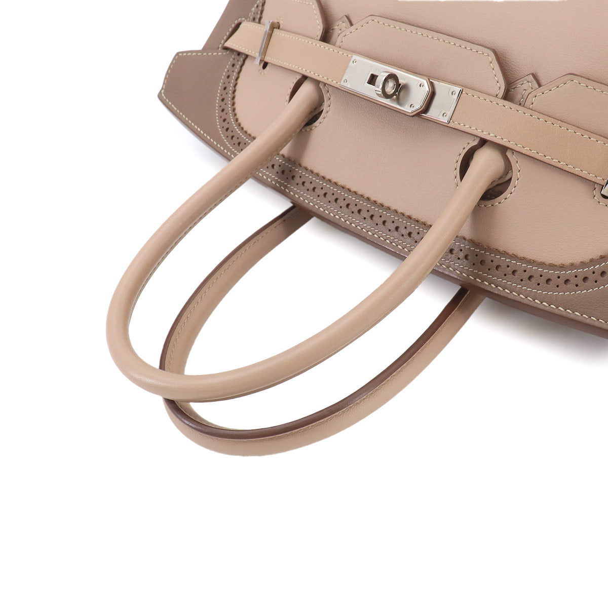 Birkin 35 Ghillies Swift Argile Etoupe Hand Bag Purse