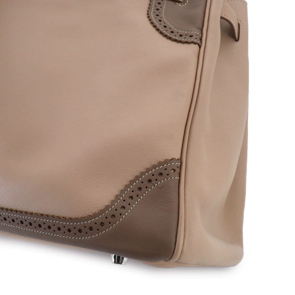 Birkin 35 Ghillies Swift Argile Etoupe Hand Bag Purse