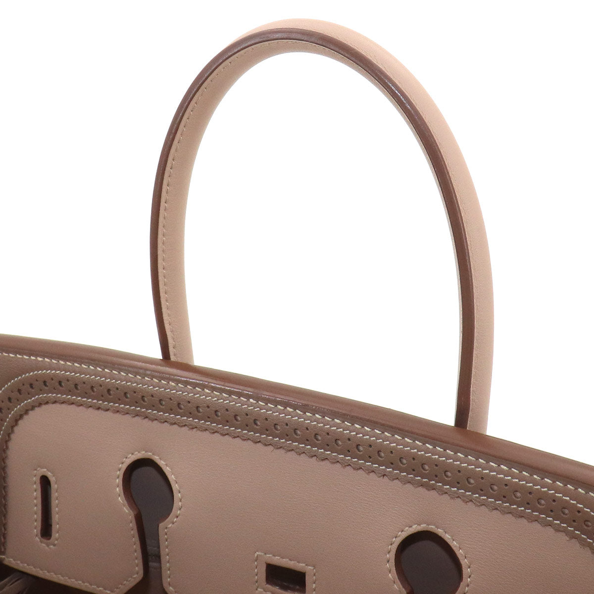 Birkin 35 Ghillies Swift Argile Etoupe Hand Bag Purse