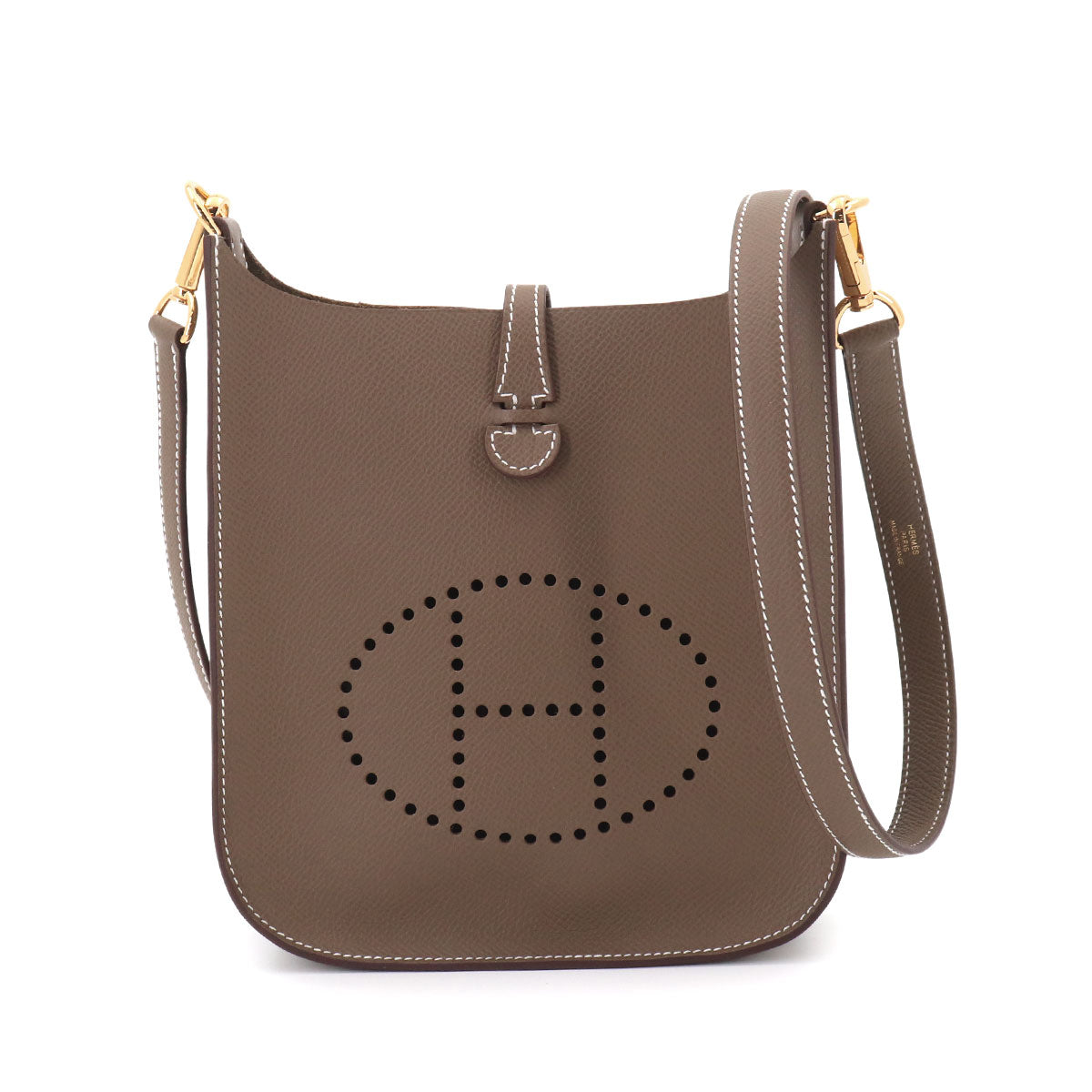 Evelyne Sellier 16 TPM Shoulder Bag Epsom Etoupe