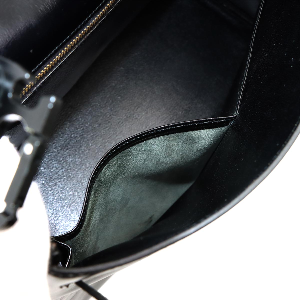 Kelly 32 Box calf Black Hand Shoulder Bag Vintage Purse