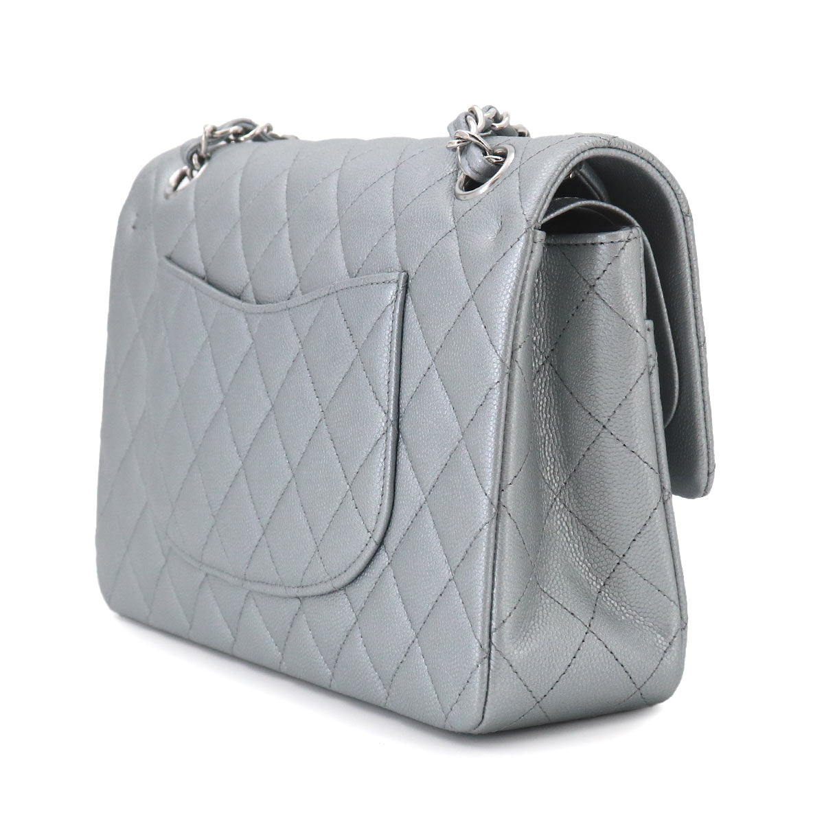 Matelasse 25 Chain Shoulder Bag Leather Gray A01112
